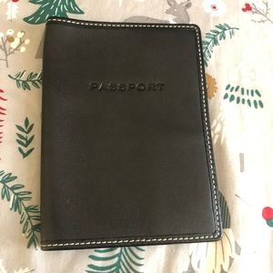 Authentic COACH all leather passport holder